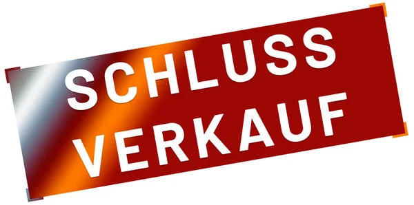 Przycisk naklejki internetowej Schlussverkauf — Zdjęcie stockowe