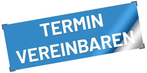 Termin vereinbaren web Sticker Button — Stok fotoğraf