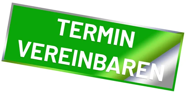 Termin vereinbaren web Sticker Button — Stok fotoğraf