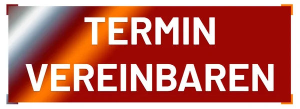 Termin vereinbaren web Sticker Button — Stok fotoğraf