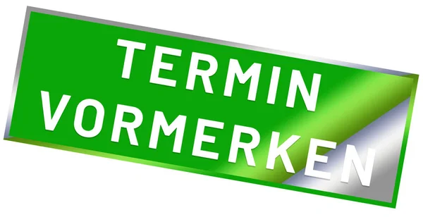 Termin vormerken web Sticker Button — Stock fotografie