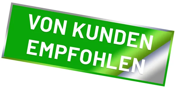 Von Kunden empfohlen web Sticker Button — Stockfoto