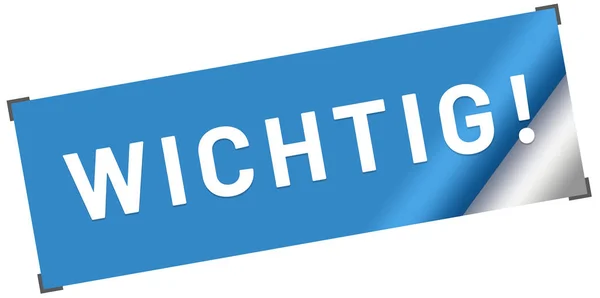 Wichtig！ web Sticker按钮 — 图库照片