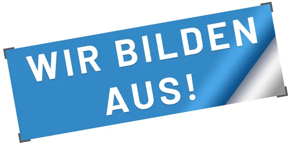 Wir bilden aus! web Sticker Düğmesi — Stok fotoğraf