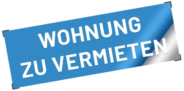 Wohnung zu vermieten web Sticker Button — стокове фото