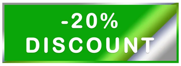 20% zniżki web Naklejka Przycisk — Zdjęcie stockowe