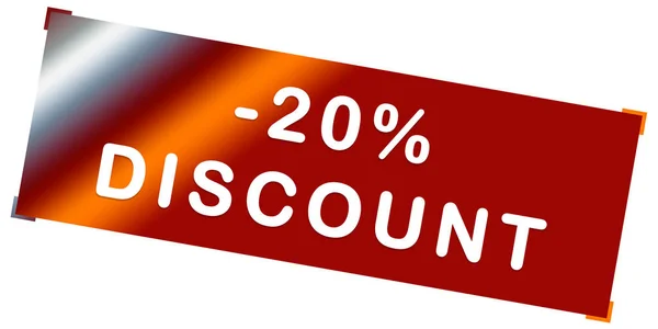 20% discount web Sticker Button — Stock Photo, Image