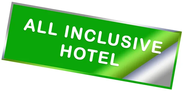 All Inclusive Hotel Web naklejka przycisk — Zdjęcie stockowe