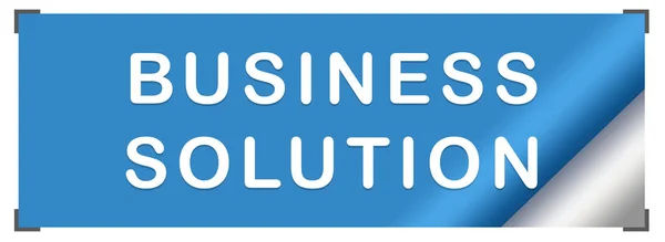 Business Solution Web Sticker Button — стоковое фото