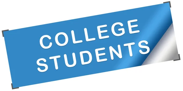 College Studenten web Sticker-Taste — Stockfoto