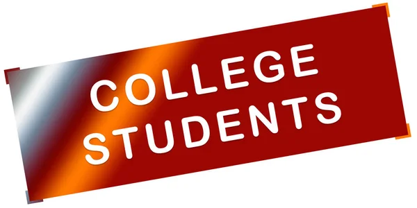 College Studenten web Sticker-Taste — Stockfoto