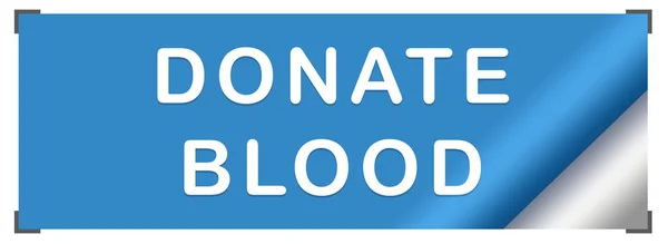 Пожертвувати кров'ю Інтернет Наклейка кнопка — стокове фото