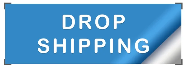 Drop Shipping web Sticker knop — Stockfoto