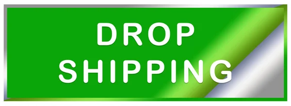 Drop Shipping Web Sticker Button — стоковое фото