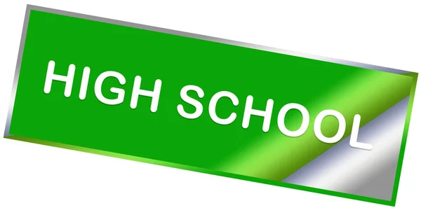 High School web klistermärke Knapp — Stockfoto