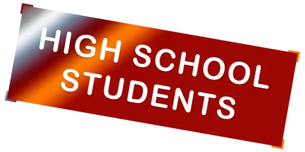 High School Estudantes web adesivo botão — Fotografia de Stock