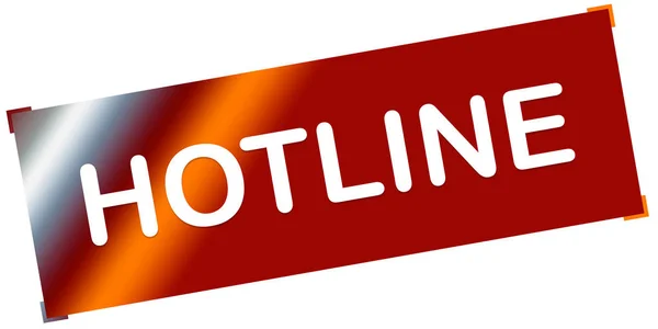 Hotline Web Sticker Button — Stockfoto