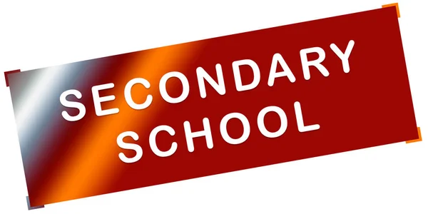 Secondary School web Sticker Button — Stock Photo, Image