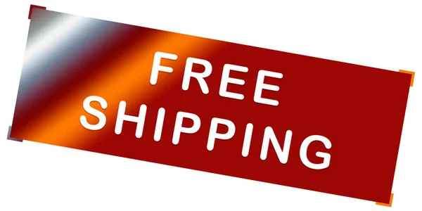 Free shipping web Sticker Button — Stock Photo, Image