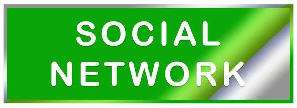 Pulsante adesivo web del social network — Foto Stock