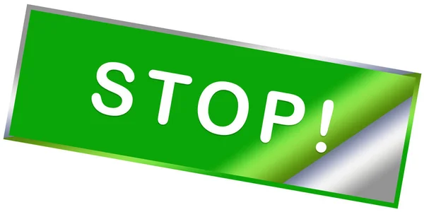 Stop web Sticker knop — Stockfoto