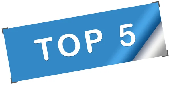 Top 5 web etiqueta botón —  Fotos de Stock