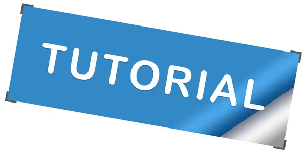 Tutorial web Sticker Button — Stock Photo, Image