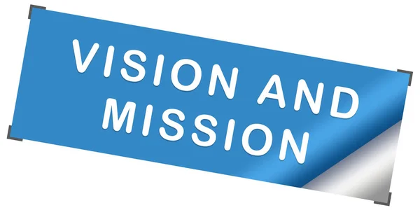 Visión y misión web Adhesivo Botón — Foto de Stock