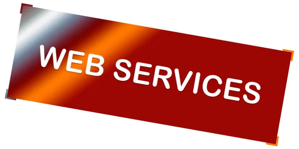 Web Services Web Sticker Button — стокове фото