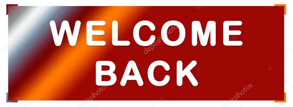 welcome back web Sticker Button