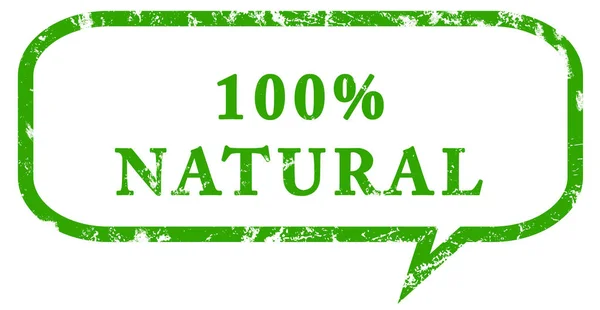 100% natuurlijk web Sticker Button — Stockfoto