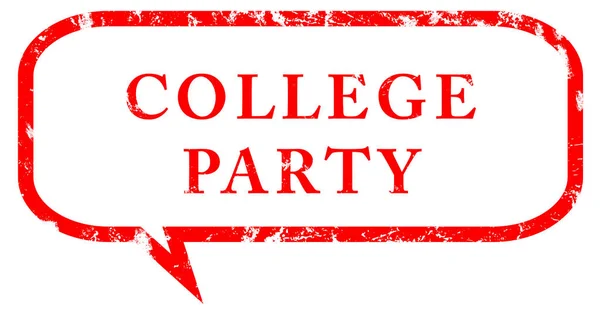 College Party web Sticker Button — Stock Photo, Image