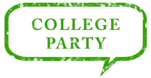 College Party web Sticker Button — Stock Photo, Image