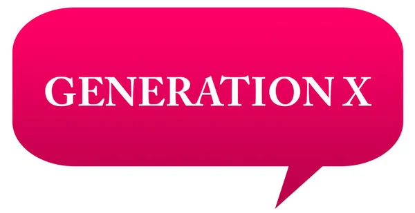 Generation X Web Sticker Button — Stockfoto