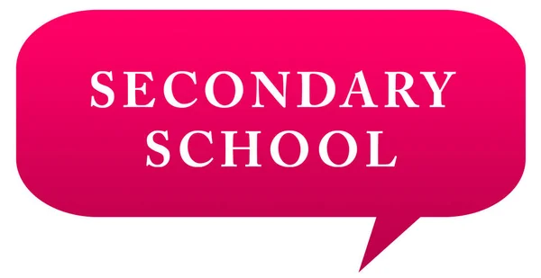 Secondary School web Sticker Button — Stock Photo, Image