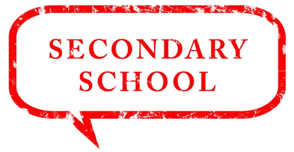 Secondary School web Sticker Button — Stock Photo, Image