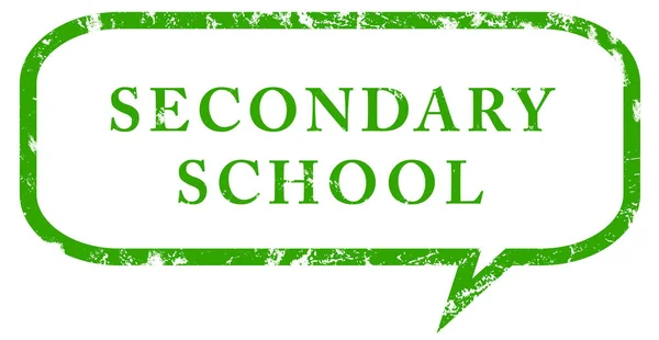 Secondary School web Sticker Button — Stock Photo, Image