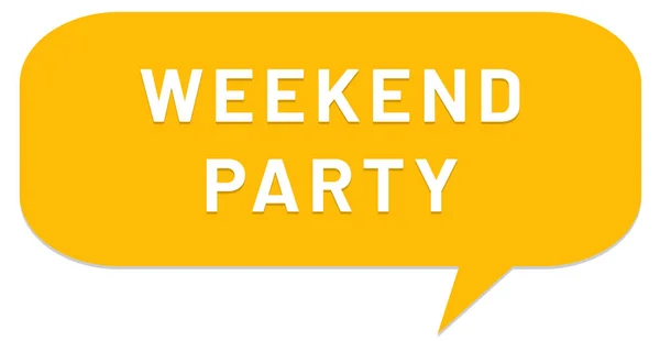 Weekend Party web Sticker Button — Stock Photo, Image