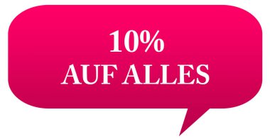 %10 auf Alles web Sticker Buton
