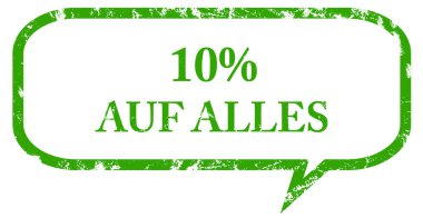 %10 auf Alles web Sticker Buton