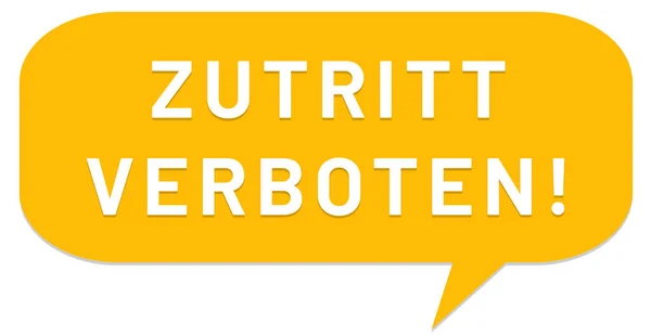 Κουμπί αυτοκόλλητης ετικέτας ιστού Zutritt verboten — Φωτογραφία Αρχείου