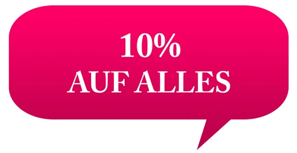 10% auf Alles Web Sticker Button — Stockfoto