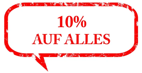 10% auf Alles Web Sticker Button — Stockfoto