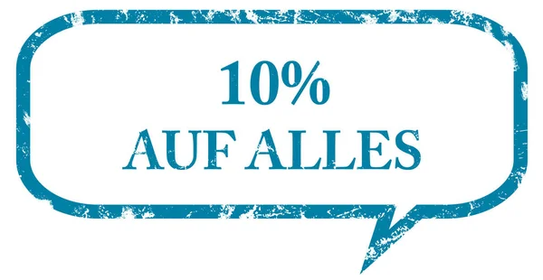 %10 auf Alles web Sticker Buton — Stok fotoğraf