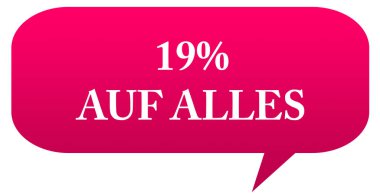 %19 auf Alles web Sticker Buton