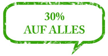 %30 auf Alles web Sticker Buton