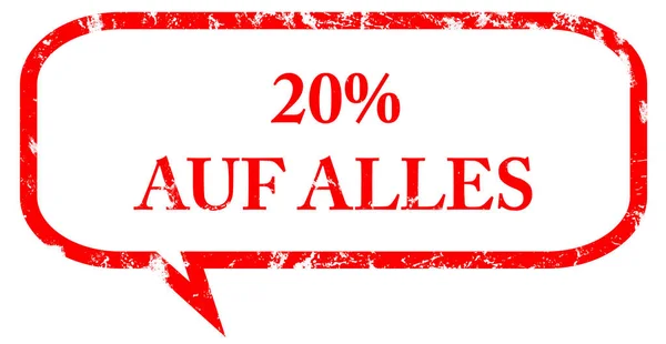 20% auf Alles web adesivo botão — Fotografia de Stock