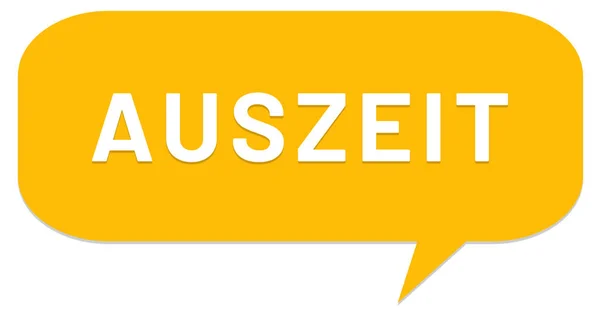 Кнопка Auszeit веб-наклейки — стокове фото