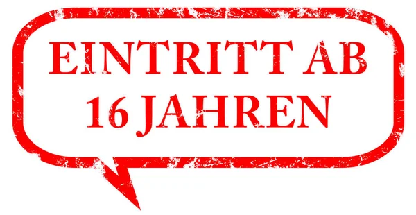 Eintritt ab 16 Jahren web Sticker Düğmesi — Stok fotoğraf