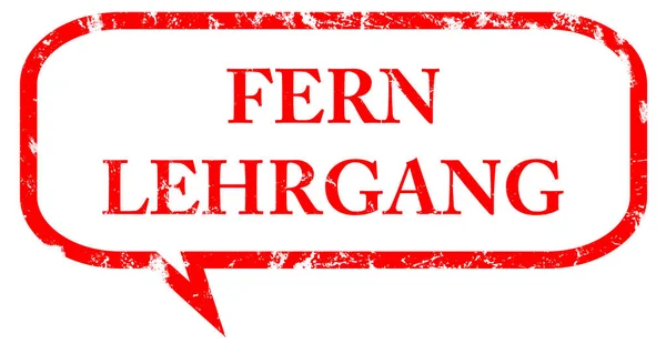 Fernlehrgang Web Sticker Button — Stockfoto